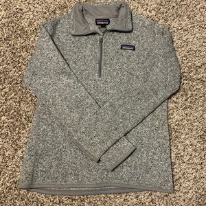 Patagonia Womens better sweater 1/4 zip pullover in Birch White (More like Gray)